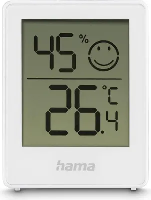 Produktbild von Hama 00222233, Weiß, Innen-Hygrometer, Innen-Thermometer, Hygrometer, Thermometer, Hygrometer, Thermometer, Kunststoff, 10 - 99%
