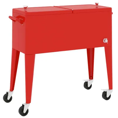 Produktbild von Kühlwagen mit Rollen Rot 92x43x89 cm