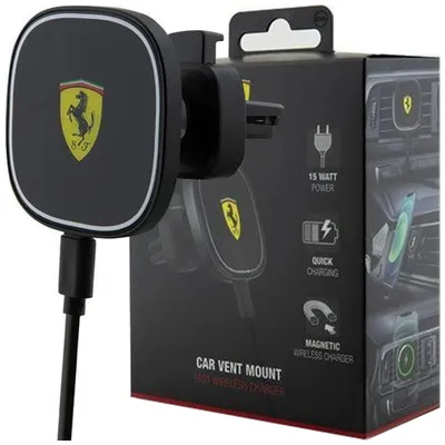 Produktbild von Ferrari schn. Induktion FECHMGLK 15W fr Gitter schwarz/schwarz 2023 Kollektion MagSafe Handyhlle
