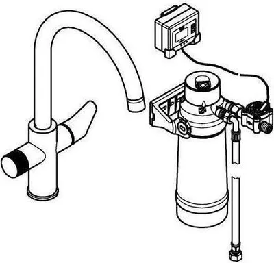 Produktbild von GROHE Blue Pure BauCurve, Chrom