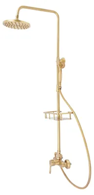 Produktbild von Duschset, Vintage-Design, höhenverstellbar, Bronze