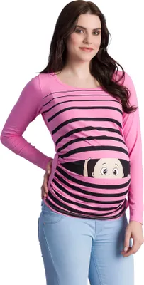 Produktbild von M.M.C. Umstandslangarmshirt Guck Guck mit Motiv, XL, Rosa