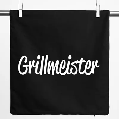 Produktbild von Huuraa Kissenbezug Grillmeister BBQ 40x40cm Black Baumwolle Dekokissenbezug Geschenkidee