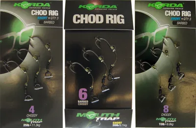 Produktbild von Korda Chod Rig Short 5cm - 3 Karpfenrigs, Größe:8