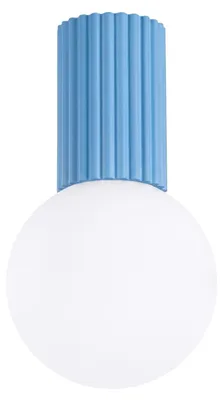 Zdjęcie produktu dla Plafon HALO błękitny IP44 1xG9 8W aluminium/szkło 21x12x12cm Sollux Lighting