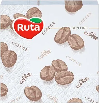 Produktbild von Servietten "Kaffee", 2-lagig, 1/4-Falz, 24 x 24 cm, 40 Stück, RUTA A0306