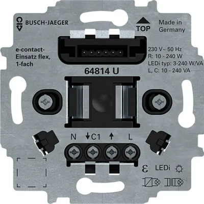 Immagine prodotto di Busch-Jaeger e-contact-Inserto flex, singolo 230 Volt Busch-Jaeger 64814 U, 1 pz.