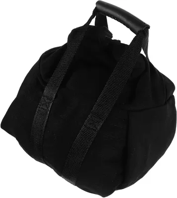 Produktbild von Verstellbarer beschwerter Sandsack aus Canvas in Schwarz für Fitness- und Boxtraining, als Gymnastik- und Hanteltasche für Kettlebells und Sandgewichte