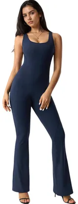 Produktbild von Damen Schlankheits-Jumpsuit Formend Sportlich Bequem Dunkelblau S, KI-generiertes Bild