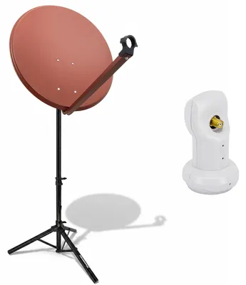 Produktbild von PremiumX Camping SAT Anlage 80cm ALU Antenne Single LNB Dreibein Stativ