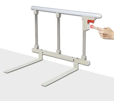 Produktbild von Klappbares Bettgitter für Senioren, Bettgriff, Bettstützen, Stehhilfe für Senioren, stabiler Metallgriff mit Stütze, Sicherheitsgitter, 70 x 40 cm