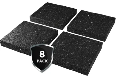 Waschmaschinenpads 90x90x15mm, 8er-Set, Gummi, Antivibrationsdämpfer