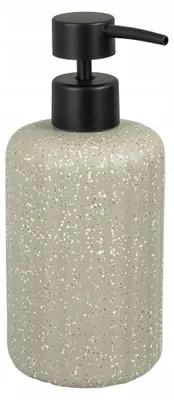 Produktbild von Seifenspender aus Steingut, Beige, 450 ml, 17,5 cm, für Bad und Küche