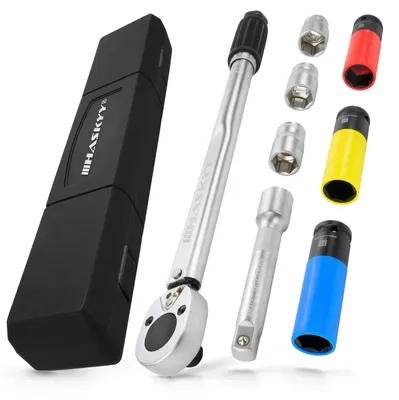 Produktbild von HASKYY 1/2“ Drehmomentschlüssel 28-210NM Drehmoment Schlagschrauber Nüsse Stecknuss