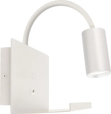 Produktbild von Wandlampe Metall GU10 Flexarm H: 35 cm mit Schalter Weiß Modern Wandleuchte