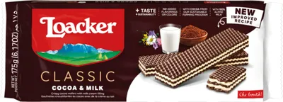 Produktbild von 3x Loacker cacao & milk Würfel Kakao und Milch kekse Waffeln 175g