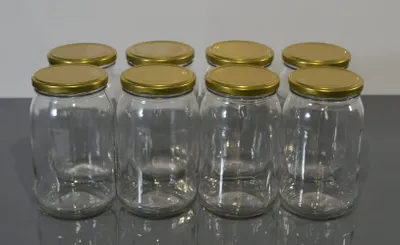 Image de 48 pots de conservation de 900 ml avec couvercle doré