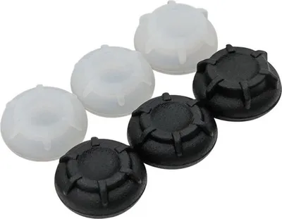 Image de Pour Nintendo Switch 2 silicone 6 en 1 Jeu de capuchons de protection du joystick Noir / Blanc