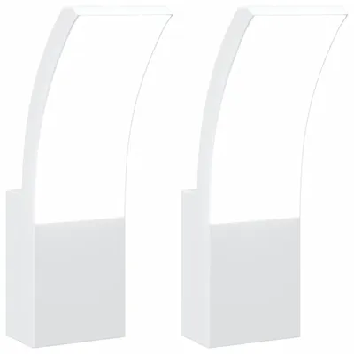 Immagine prodotto di vidaXL Luci da parete per esterni a LED 2 pz. Alluminio pressofuso bianco