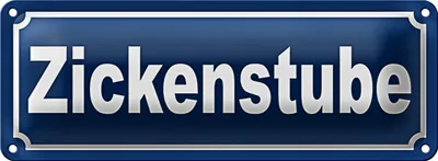 Produktbild von Blechschild Zickenstube 27x10cm Mädchen Zimmer Türschild Dekoration