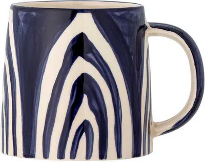 Produktbild von Bloomingville Becher SHAMA Blau 500 ml mit Kaffeebecher Keramik Tasse