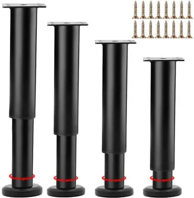 Produktbild von Unyqoos® Verstellbare Metallmöbelbeine Set für verschiedene Einrichtungsstile