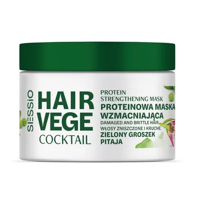 Obrázok produktu pre Sessio Hair Vege Cocktail Proteinowa maska wzmacniająca Zielony Groszek i Pitaja, 250g