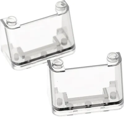 Produktbild von 2x Lego Windschutzscheibe 2x4x2 transparent weiß Cockpit Fenster 35260 3823