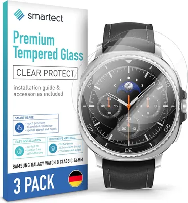 Produktbild von 3x Schutzglas Panzerfolie für Galaxy Watch 8 Classic 46mm Displayschutz Hartglas