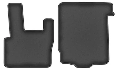 Imagen del producto de Alfombrillas de moqueta para DAF XF105 2006 (comercial) – juego de 2 piezas, gris grafito, a medida – Wielganizator DURBAN