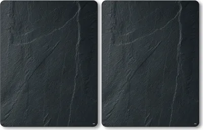 Produktbild von KESPER XL Herdabdeckplatte Glas – Motiv Schiefer – 50 x 38,5 x 0,8 cm – als Schneidebrett, Spritzschutz & Abdeckung – Artikel 3662313
