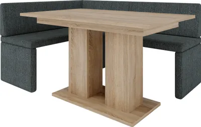 Produktbild von Eckbank AKIKO mit Tisch 196x142 links - Eckbankgruppe f r Ihrem Esszimmer, K che modern, Sitzecke, Essecke. Perfekt f r K che, B ro und Rezeption