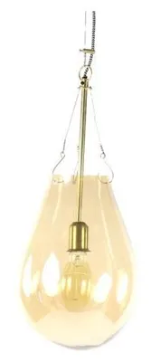 Obrázok produktu pre Zavesené svietidlo Pomax Bullia, zlatá farba, priemer 25 cm, výška 53 cm