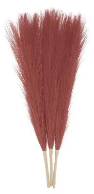 Immagine prodotto di Set di 3 ciuffi di erba di pampa artificiale, altezza 43 cm - Decorazione soffice per la casa e per matrimoni