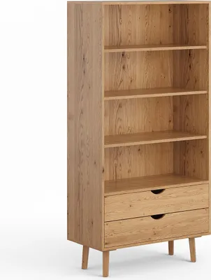 Produktbild von Bücherregal Simona Regal 90x40x180cm Massivholz geölt Eiche Natur