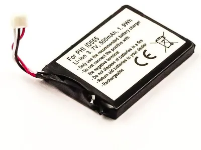 Produktbild von Akku für Grundig Scenos D Li-Ion 3,7 Volt 500 mAh weiß.