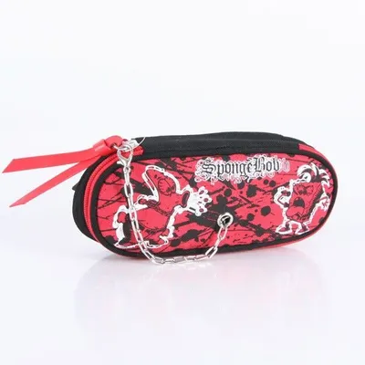 Produktbild von Spongebob Punk OVAL Stiftebox Federtasche Schlamperrolle schwarz/rot