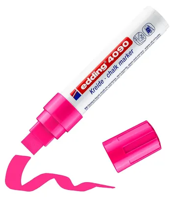 Produktbild von Edding 4090 Kreidemarker neonpink, Keilspitze 4-15 mm, Pink, Meißel, 1 Stück(e)