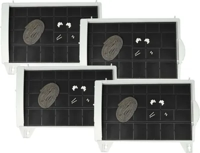 Produktbild von vhbw 4x Aktivkohlefilter Ersatz für Constructa 00460736 für Dunstabzugshaube - 45 x 32 x 4 cm