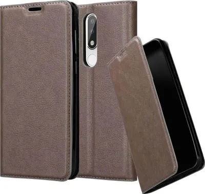 Produktbild von Cadorabo Hülle für Nokia 5.1 PLUS / X5 Schutz Hülle in Braun Handyhülle Etui Case Cover Magnetverschluss