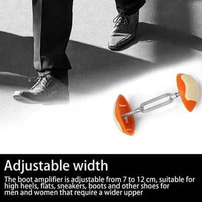 Produktbild von Kunststof-Schoenspanners - Antislip - 2-teilig - Beige und Orange - 7-12 cm