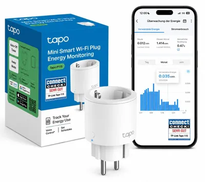 Produktbild von Tapo P115 Smart WLAN Steckdose mit Energieverbrauchskontrolle, funktioniert mit