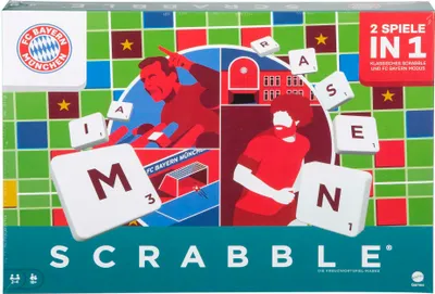 Produktbild von Mattel Games Scrabble FC Bayern München, Spieleklassiker, Brettspiel