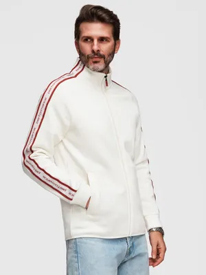 Produktbild von OMBRE Sweatshirt mit V-1 Design für Herren B1715 white XXL