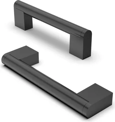 Produktbild von Edelstahl Türgriffe - 10 Stück - Matt Schwarz - 96 mm Bohrabstand