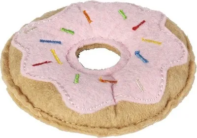 Immagine prodotto di Ciambella per gatti Karlie - Gioco per gatti - Tessile - Rosa - 7,5x7,5x1,5 cm