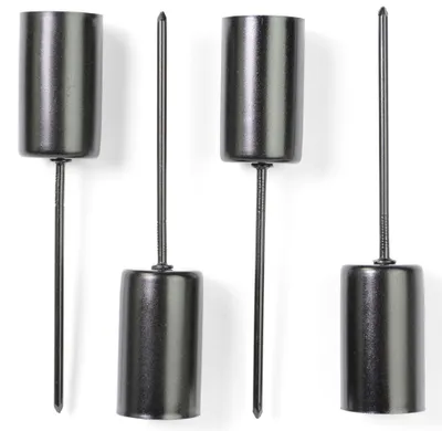 Produktbild von Stabkerzenhalter für Adventskranz und Gesteck 4 Stück 23mm 10862 | Schwarz