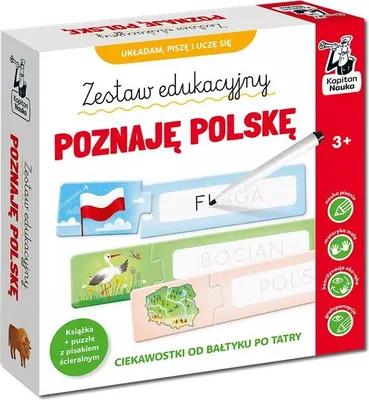 Productafbeelding van Poznaję Polskę. Książka + puzzle do pisania
