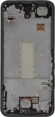 Zdjęcie produktu dla Ekran LCD z dotykiem i ramką do telefonu Samsung Galaxy A34 5G, w kolorze ciemnoszarym. Część zamienna