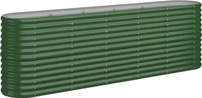 Obrázok produktu pre vidaXL Pozinkovaná oceľová vyvýšená posteľ 224x40x68 cm Zelená